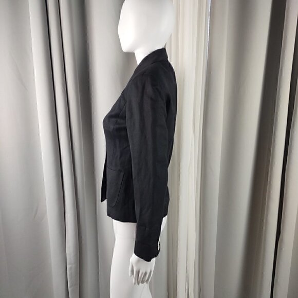 Liz Claiborne Petite Classics Three Button Black Blazer Size 2P - Picture 4 of 13
